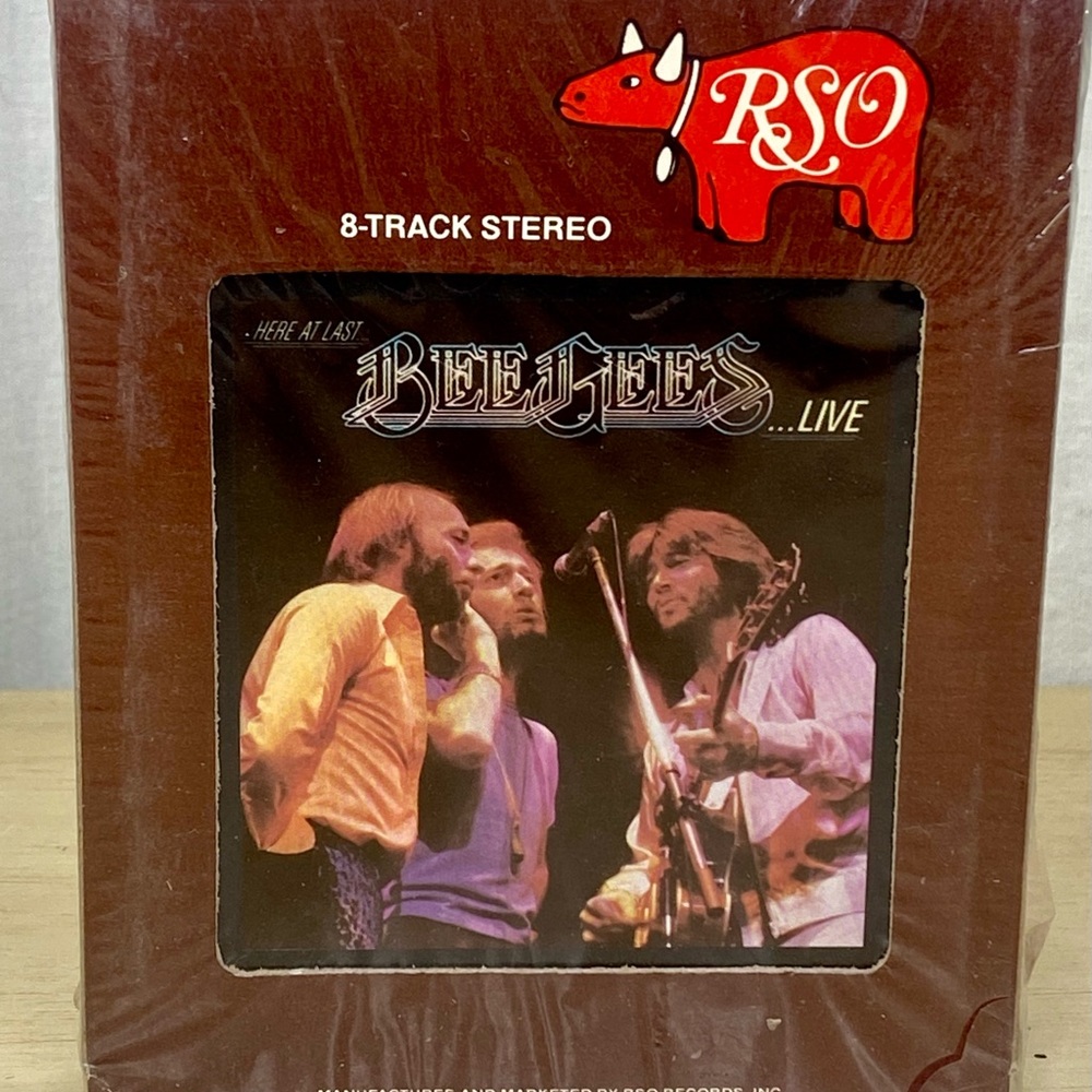 Bee Gees Here At Last Live 8 Track 1977 RSO 8T-2-3901 Very Good
